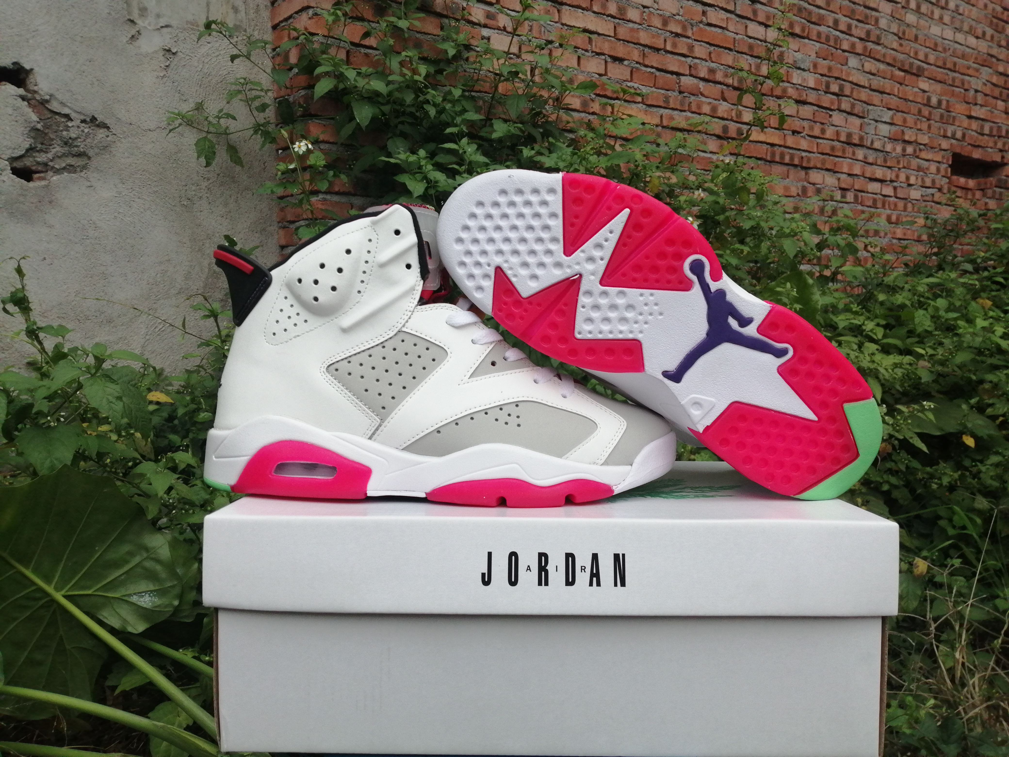 Air Jordan 6 Hare White Grey Red Shoes - Click Image to Close